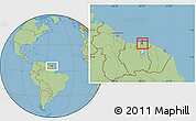 Savanna Style Location Map of Nw. Amsterdam