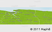 Physical Panoramic Map of Commewijne