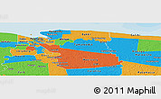 Political Panoramic Map of Commewijne