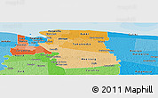 Political Shades Panoramic Map of Commewijne