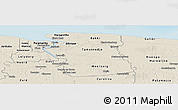 Shaded Relief Panoramic Map of Commewijne
