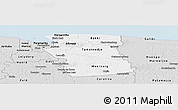 Silver Style Panoramic Map of Commewijne