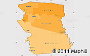 Political Shades Simple Map of Commewijne, cropped outside