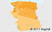 Political Shades Simple Map of Commewijne, single color outside