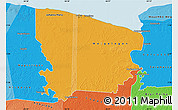 Political Shades Map of Coronie