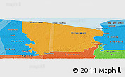 Political Shades Panoramic Map of Coronie