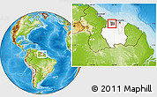 Physical Location Map of Totness, highlighted country, highlighted parent region, within the entire country