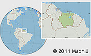 Savanna Style Location Map of Suriname, lighten, semi-desaturated, land only