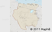 Shaded Relief Map of Suriname, lighten, semi-desaturated, land only