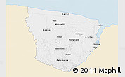 Classic Style 3D Map of Marowijne, single color outside