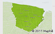 Physical 3D Map of Marowijne, lighten