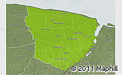 Physical 3D Map of Marowijne, semi-desaturated