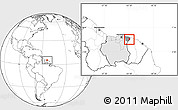 Blank Location Map of Albina, highlighted country, highlighted parent region