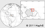 Blank Location Map of Albina, highlighted country