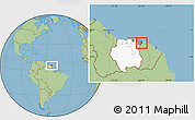 Savanna Style Location Map of Albina, highlighted country, highlighted parent region