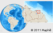 Shaded Relief Location Map of Albina, highlighted parent region