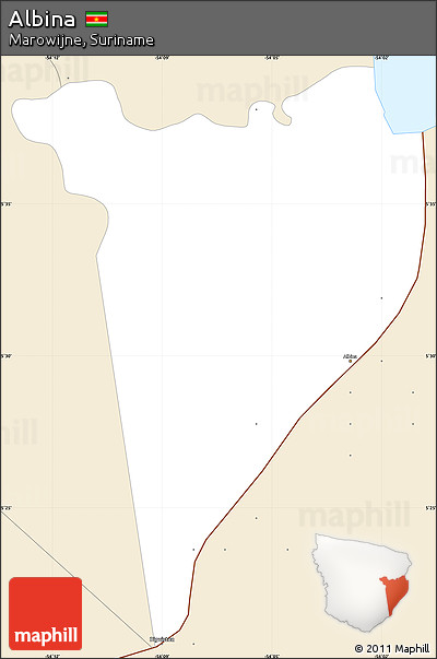 Classic Style Simple Map of Albina