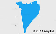 Political Simple Map of Albina, single color outside