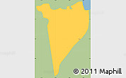 Savanna Style Simple Map of Albina, single color outside