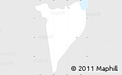 Silver Style Simple Map of Albina, single color outside