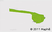Physical 3D Map of Galibi, cropped outside