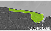 Physical 3D Map of Galibi, darken, desaturated