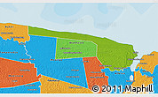 Physical 3D Map of Galibi, political outside