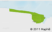 Physical 3D Map of Galibi, single color outside