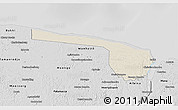 Shaded Relief 3D Map of Galibi, desaturated