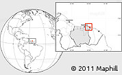 Blank Location Map of Galibi, highlighted country