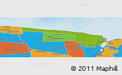 Physical Panoramic Map of Galibi, political outside