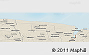 Shaded Relief Panoramic Map of Galibi