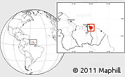 Blank Location Map of Marowijne