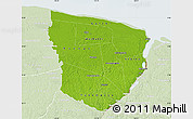 Physical Map of Marowijne, lighten