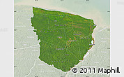 Satellite Map of Marowijne, lighten