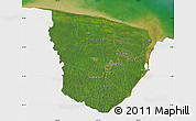 Satellite Map of Marowijne, single color outside
