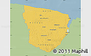 Savanna Style Map of Marowijne, single color outside