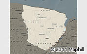 Shaded Relief Map of Marowijne, darken
