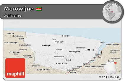 Classic Style Panoramic Map of Marowijne