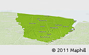 Physical Panoramic Map of Marowijne, lighten
