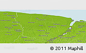 Physical Panoramic Map of Marowijne
