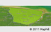 Physical Panoramic Map of Marowijne, satellite outside