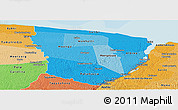 Political Shades Panoramic Map of Marowijne