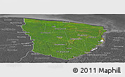 Satellite Panoramic Map of Marowijne, desaturated
