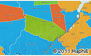Physical 3D Map of Patamacca, political outside