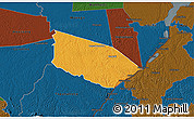 Political 3D Map of Patamacca, darken