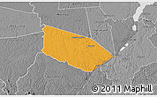 Political 3D Map of Patamacca, desaturated