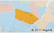 Political 3D Map of Patamacca, lighten