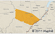 Political 3D Map of Patamacca, shaded relief outside