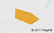 Political 3D Map of Patamacca, single color outside
